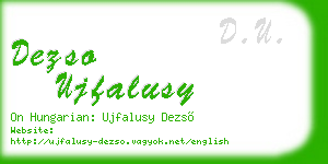 dezso ujfalusy business card
