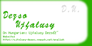 dezso ujfalusy business card